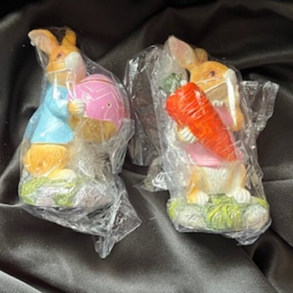 Easter Bunny Figurines - Masked, Set of 2 - Picture 4 of 12